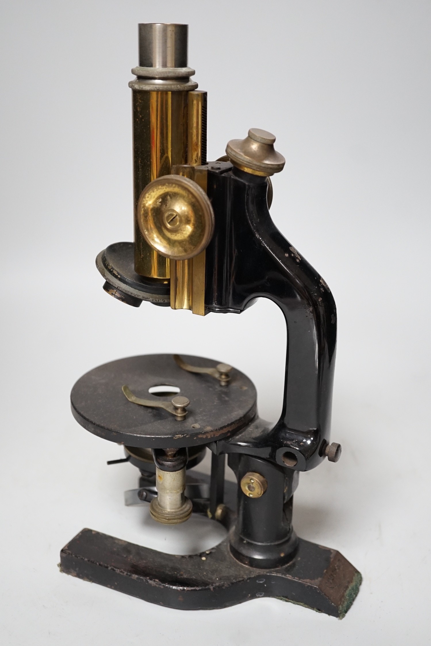 A Victorian cased microscope